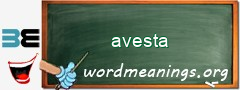 WordMeaning blackboard for avesta